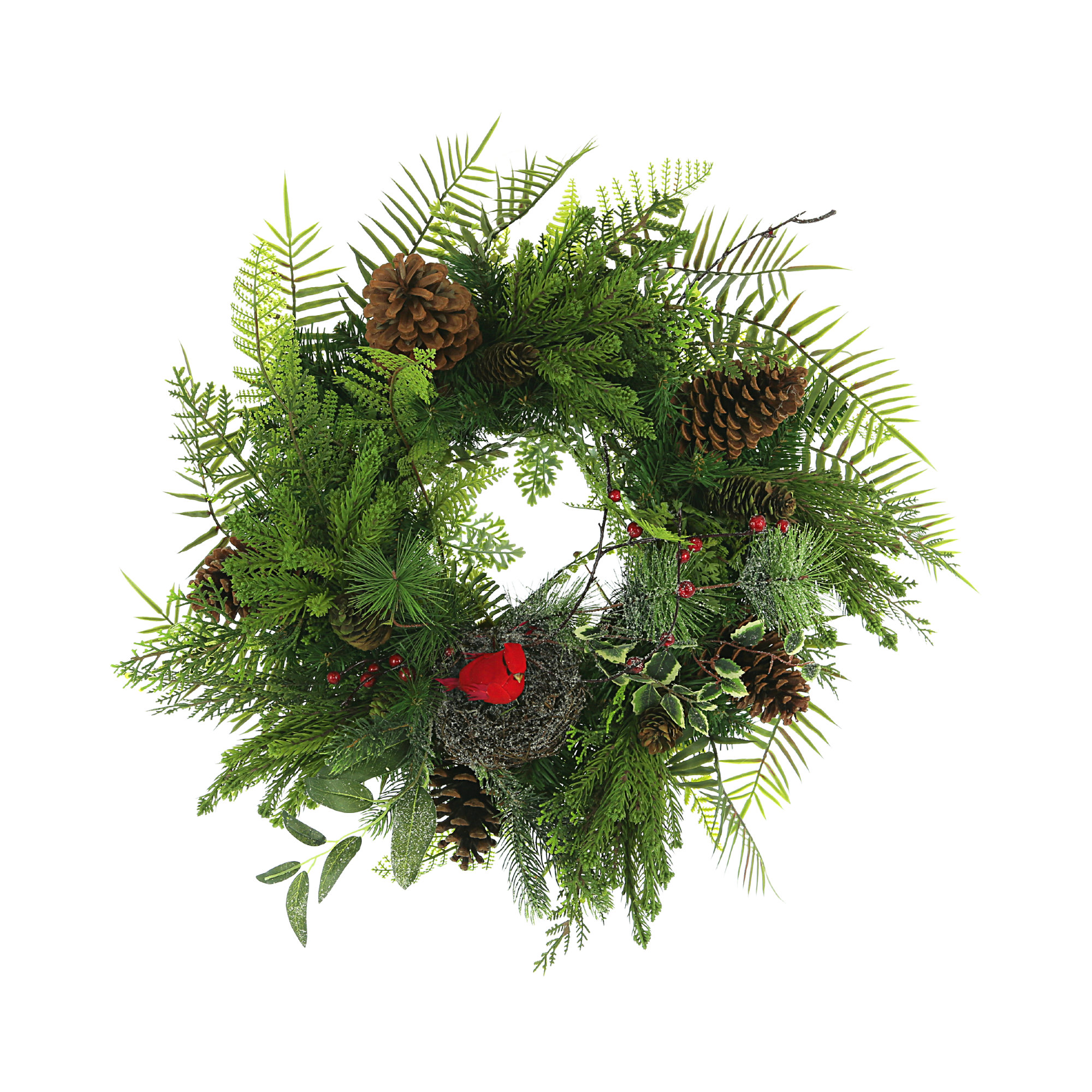 39 Artificial Mixed Fern Garland