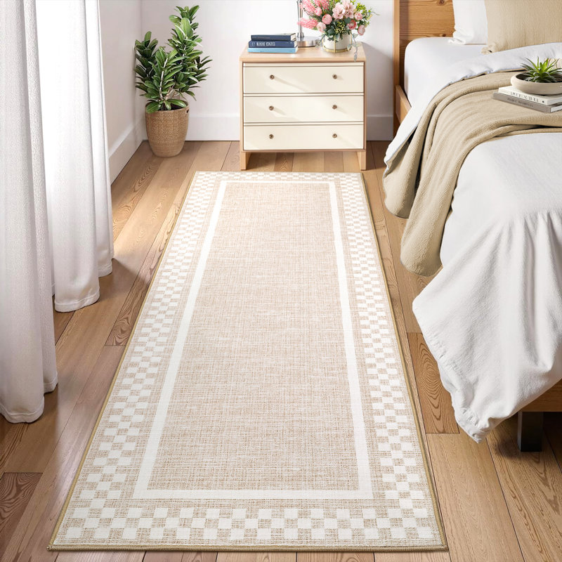 Tapis moderne lavable à la machine pour le salon, Tapis de couloir 2 pi x 6 pi