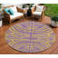 Tapis intérieur lavable rond 8 pi HomeRoots