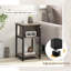 34cm W Metal Bedside Table