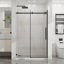 Porte de douche en verre trempé de 6 mm de largeur, l 48 po x H 72 po, ouverture réversible, coulissement en douceur dans la salle de bain en verre noir mat de 6 mm de 1/4 po, performance imperméable et silencieuse