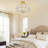 23.62" Semi Flush Mount Artistic Glass Ceiling Light