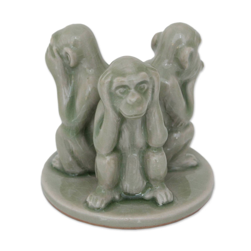 Figurine en céramique shun malveillant celadon Dominika