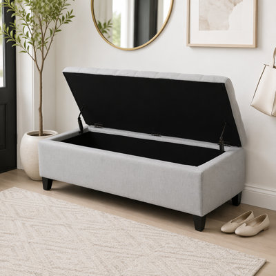 Upholstered Storage Ottoman Bench