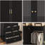 Armoire garde-robe en verre 2 portes avec 3 tiroirs 
