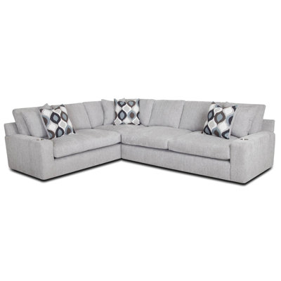 Dehaan 2-piece Sectional With Stainless Steel Cupholders