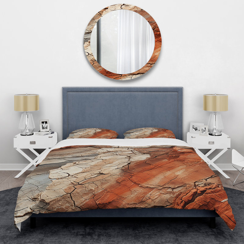 Ensemble de housse de couette Earth Minimalist Fossils III - Abstract Collages