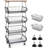 6-Tier Gunilla Rack Stackable Wire Basket Cart Vegetable Storage