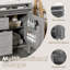 Meuble-lavabo 36 po avec lavabo supérieur, meuble-lavabo moderne avec 2 tiroirs et tiroir escamotable, meuble-lavabo simple-896828402
