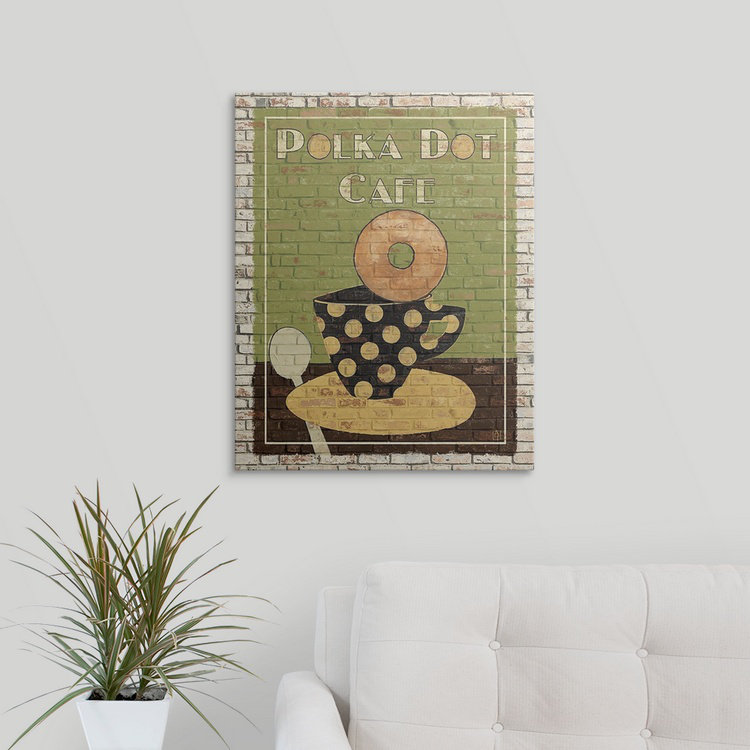 Aniel " Polka Dot Cafe " by Avery Tillmon, 30" H x 24" W x 1.5" D, Canvas