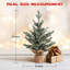 Mini sapin de Noël enneigé 24 pouces avec 50 DEL blanc chaud, arbre de table pour bureau ou décoration intérieure