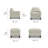 Drew Chair And Ottoman-110394265