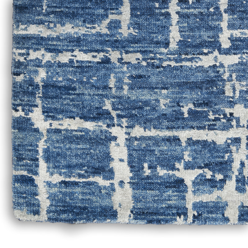 Runner Abstract Hand Woven Area Rug, Rectangle 2' x 3'
