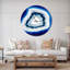 Tranche de cristal d'agate bleue - Horloge murale moderne-34140931
