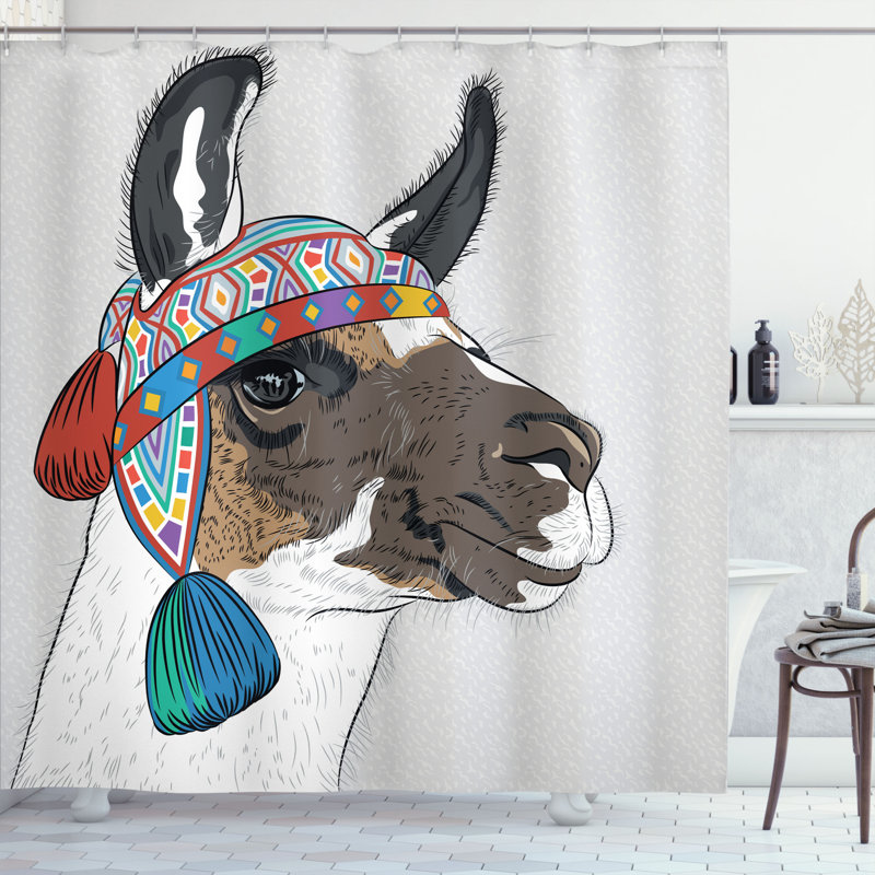 Shower Curtain with Hooks Included, 70" H x 69" W