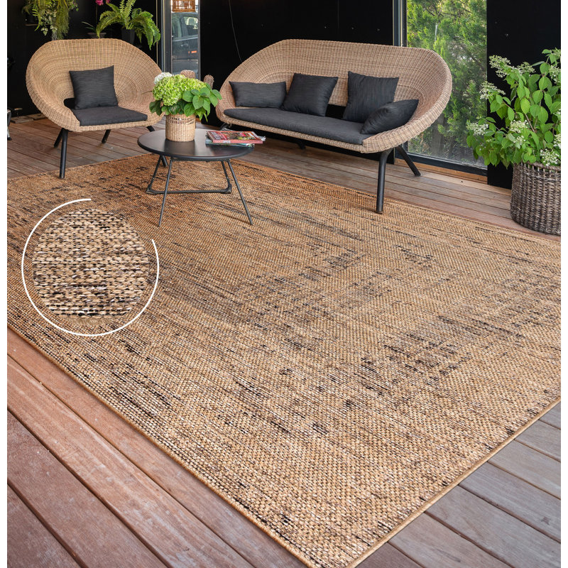 Tapis rectangulaire intérieur / extérieur Jaquelin, Rectangle 2 pi 8 po x 4 pi 11 po