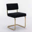Ensemble de 2 chaises en velours côtelé avec base en métal-438955488