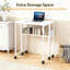 Petit bureau pliant avec tablette de rangement et roulettes pour petits espaces-358689605-358689610