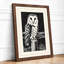 Nocturnal Sentinel Japandi - Framed Print-131969698-131969699