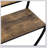 Rustic Industrial Design Demilune Shape Textured Metal Distressed Wood Console Table