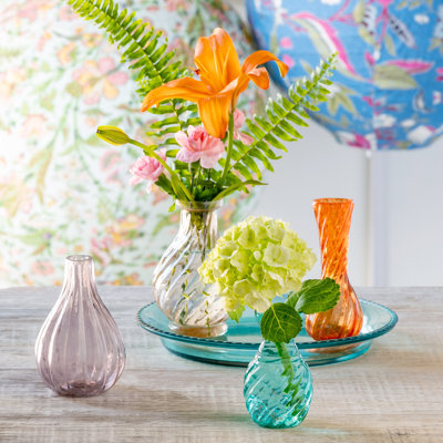 Ensemble de petits vases avec plateau Arc-en-Ciel, petit, ensemble de 4