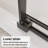48.In W X 72.In H Frameless Shower Door Single Sliding, 1/4 Inch Thick Clear Tempered Glass Shower Door With Zinc Roller Rail System, Stainless Steel Handle, Black