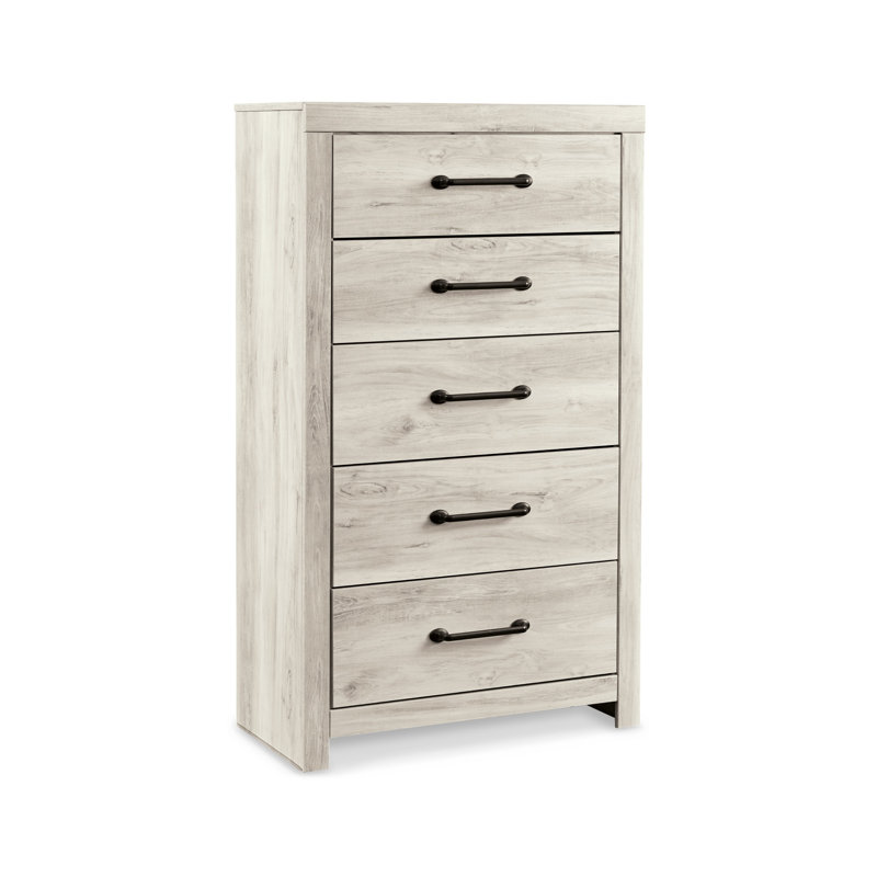 Drystan 5 Drawer Chest, Whitewash