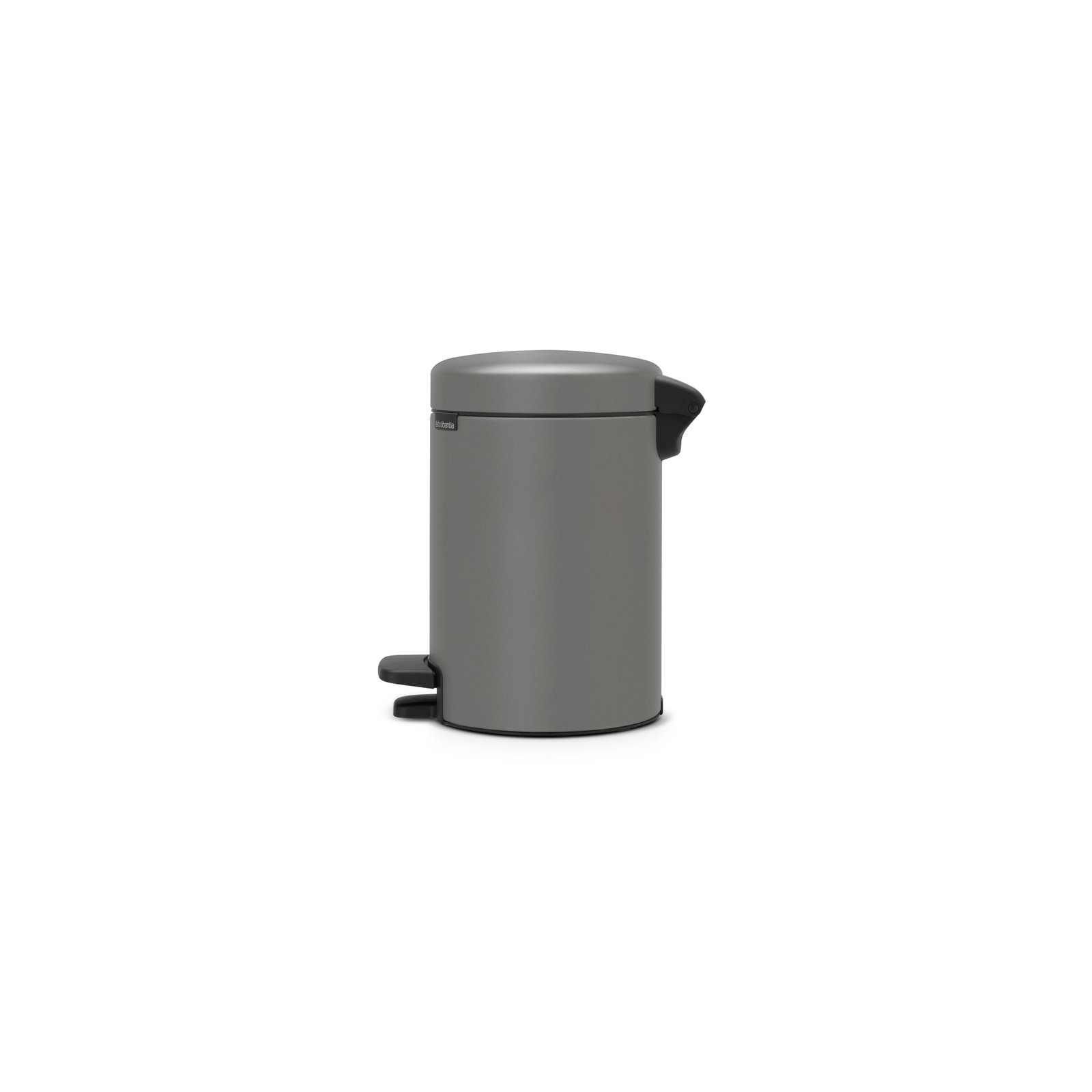 Brabantia NewIcon Step On Trash Can, 0.8 Gallon (3 Liter), Mineral Concrete Gray