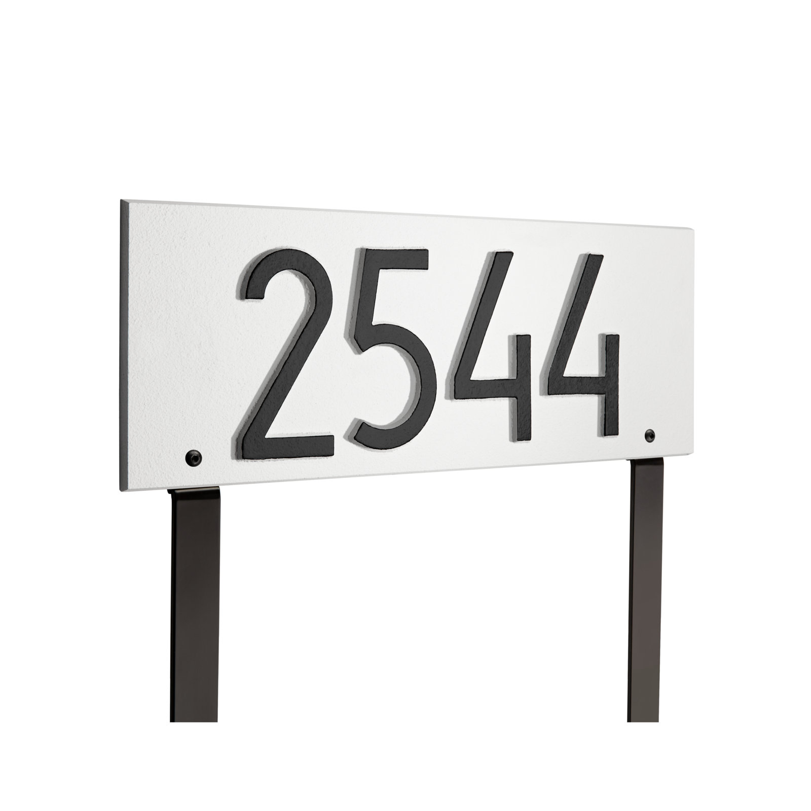 Mid-century Modern Rectangle Wall Plaque, White/Black, Yes