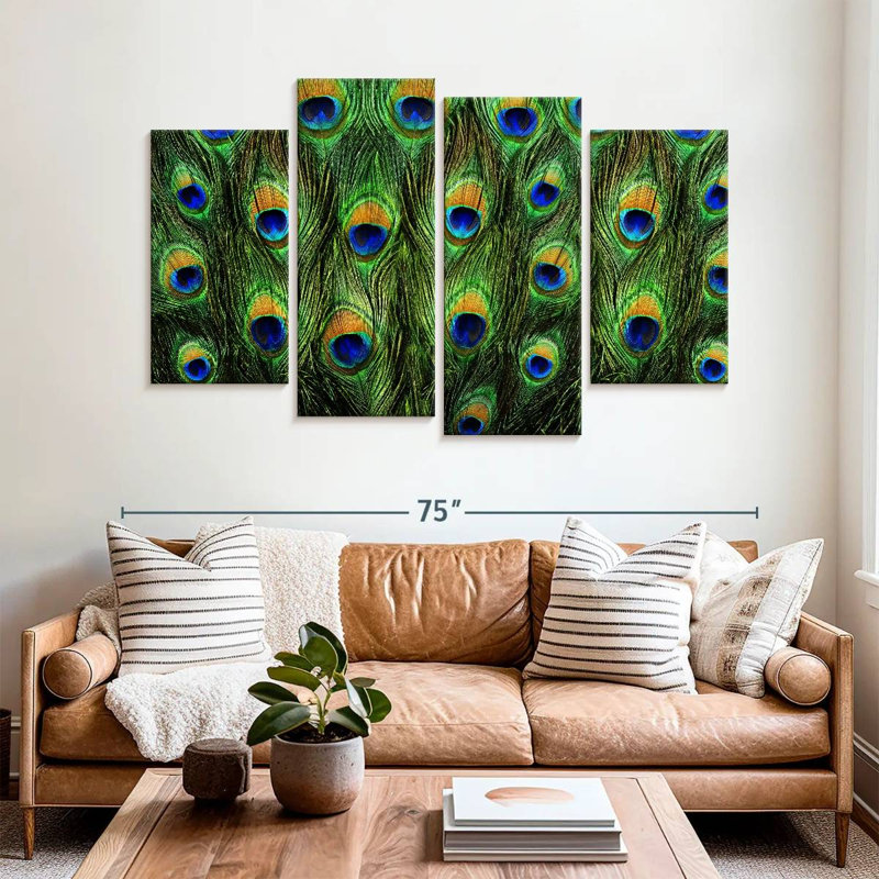 Brampt Peacock Tail, 42" H x 68" W
