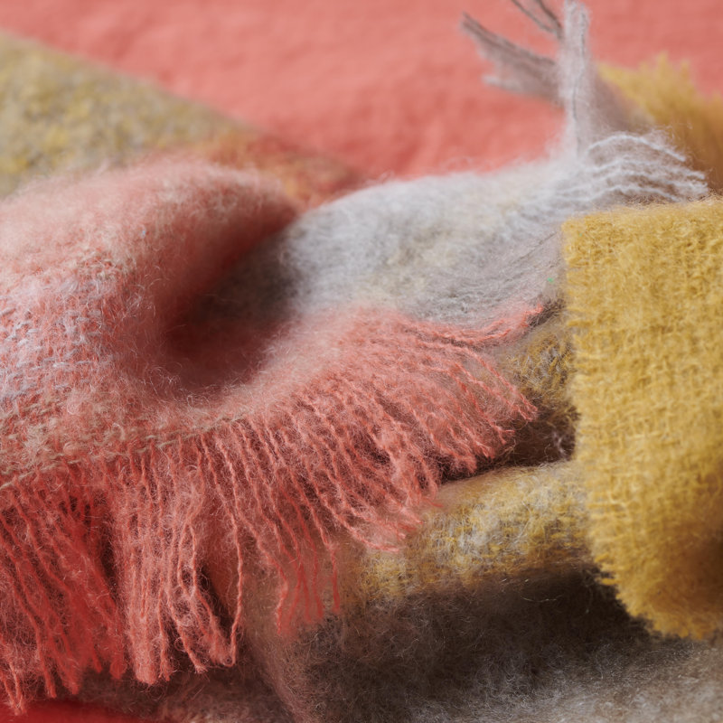 Fontaine Mohair Throw, Sepia Plaid