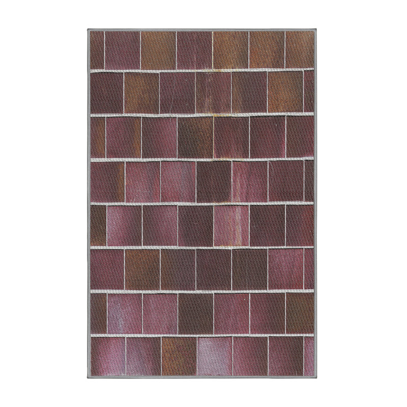 Tapis à motif géométrique violet Bashir, Rectangle 2 pi x 4 pi