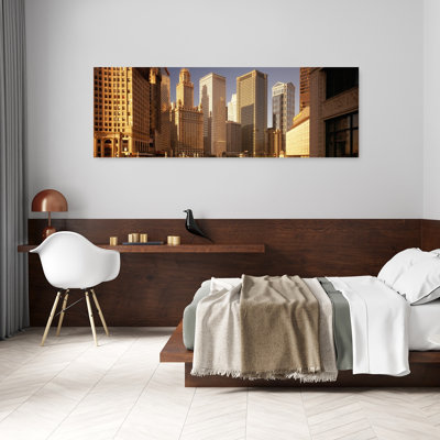 Cityscape Chicago IL USA by Mark Segal - Wrapped Canvas Panoramic Print