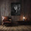 Texas Ocelot, reproduction d'art en noir et blanc sur toile «Desert Wildlife Wall Decor»-1716727442
