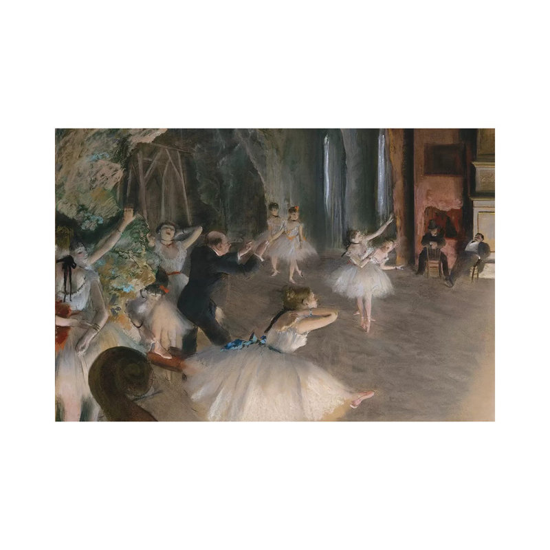 The Rehearsal Onstage, C.1874 by Edgar Degas - Wrapped Canvas Painting, 101.6 cm H x 66.04 cm W x 1.91 cm D