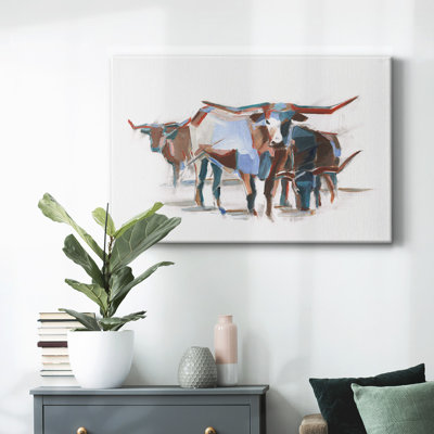 Toile tendue Modern Longhorns II-Gallery