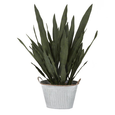 35.5'' Faux Plant in Metal Planter