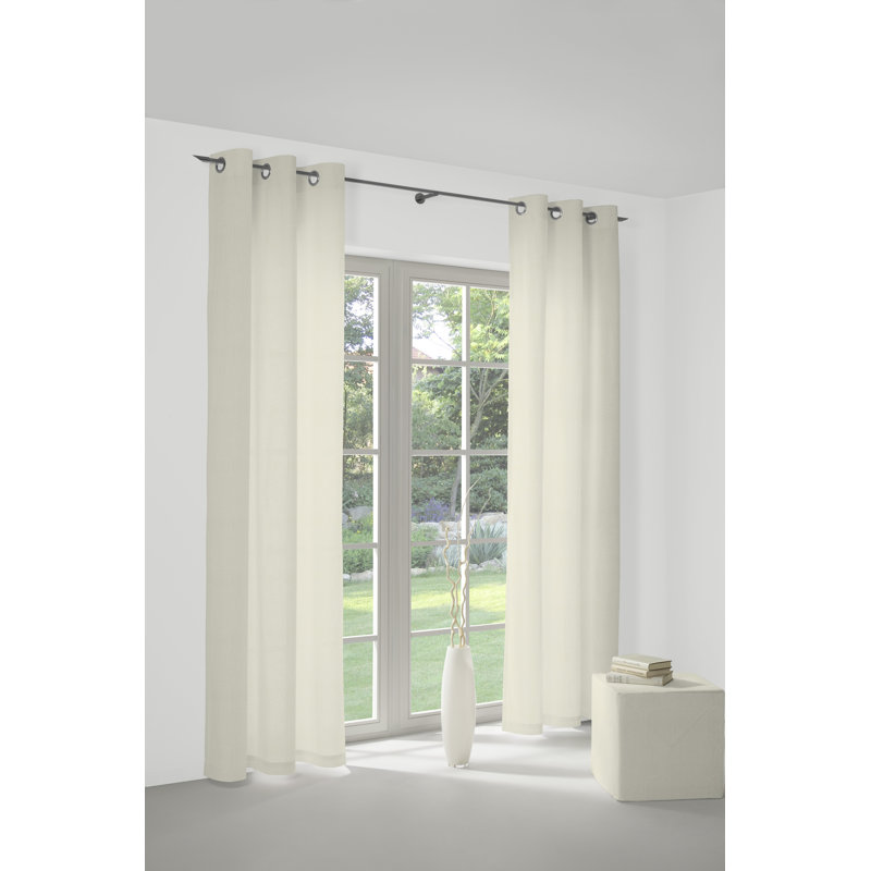 Coursey Room Darkening Curtain Single Panel, 145cm H x 132cm W, Beige