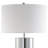 York 29.5" Tall Table Lamp with Fabric Shade in Polished Nickel/White-417293386