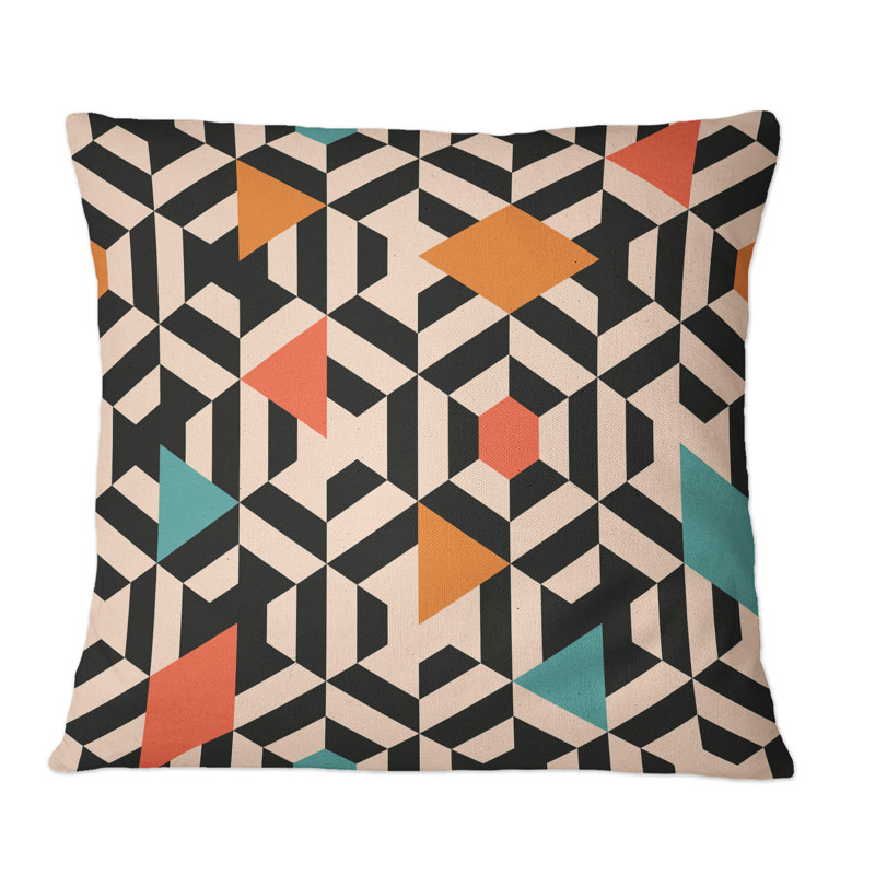 Geometric Throw Pillow, 18" x 18"
