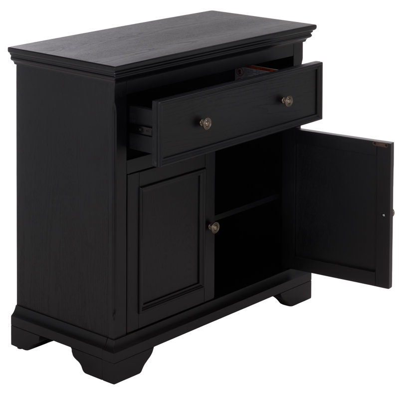 Commode 2 tiroirs 1 porte Reid, Black