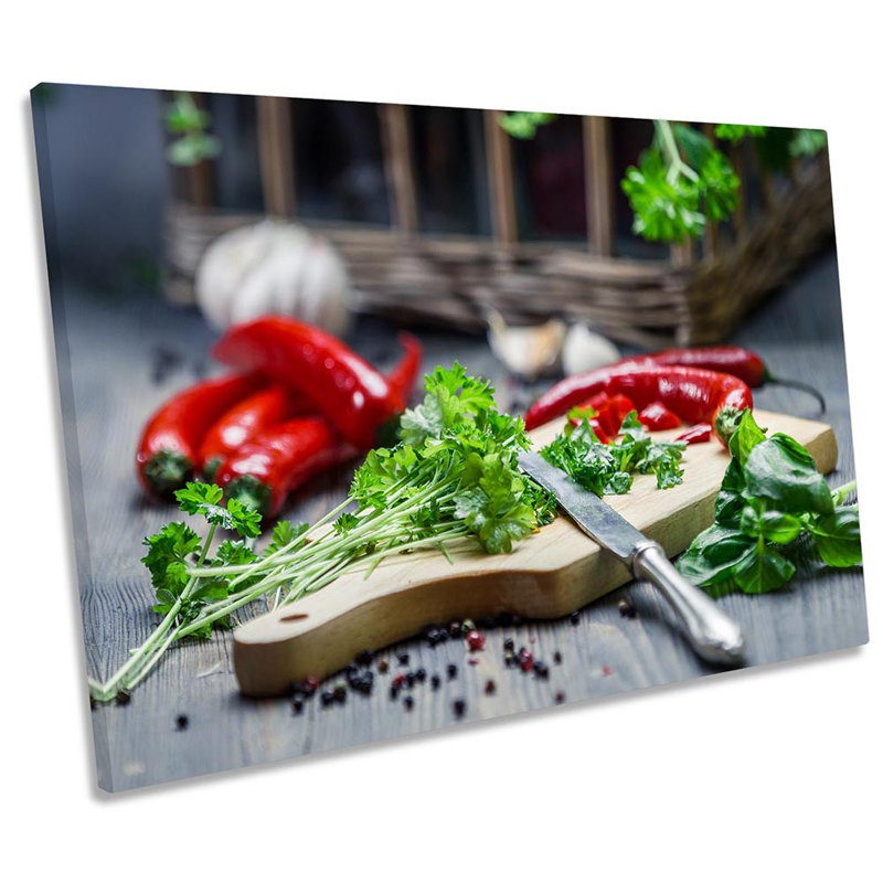 Spices Herbs Kitchen Cooking - Wrapped Canvas Print, 91.4cm H x 137.2cm W x 4cm D