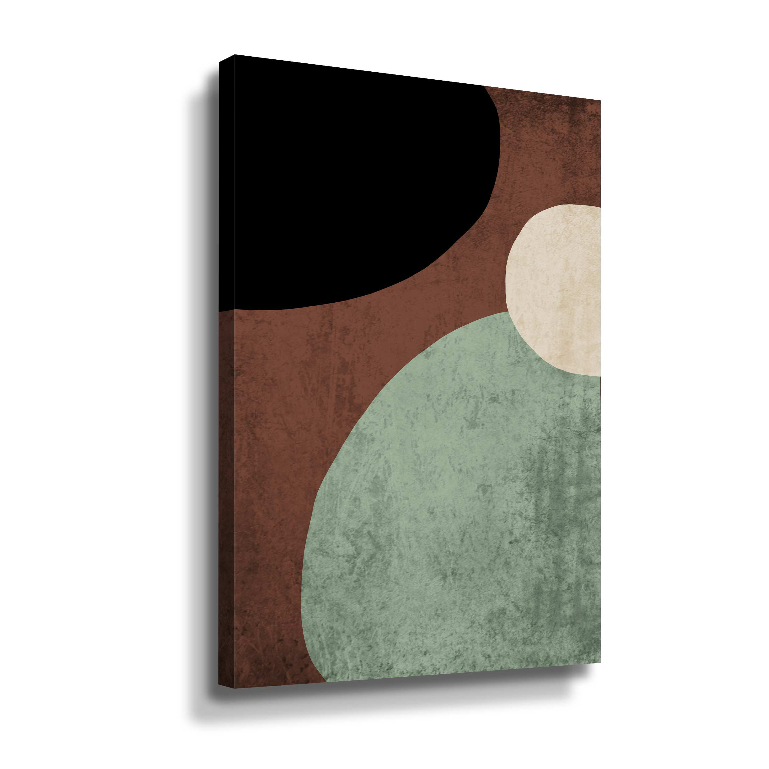 George Oliver Mid Century Modern Art Abstract Shapes IV On Canvas ...