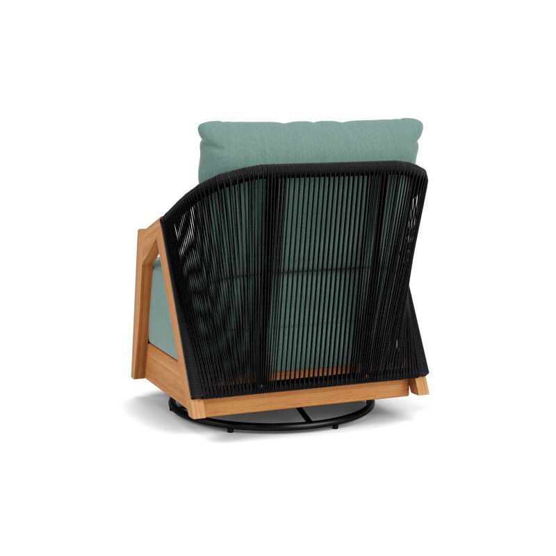 Alpine Outdoor Teak Swivel Armchair, Loveboat Mint