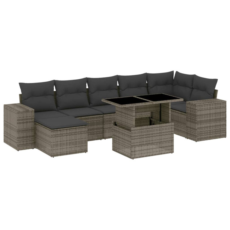 Ensemble de canapé de jardin Vidaxl gris