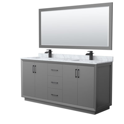 Ensemble de meuble-lavabo double 72 po avec miroir Stara