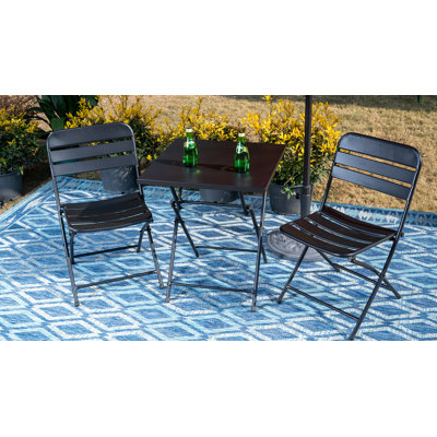 Fleischer 2 - Person Patio Dining Set with Rectangular Table