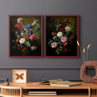 Impression encadrée Demure Dutch Floral I-Premium - prêt à être accroché - aucun clou requis