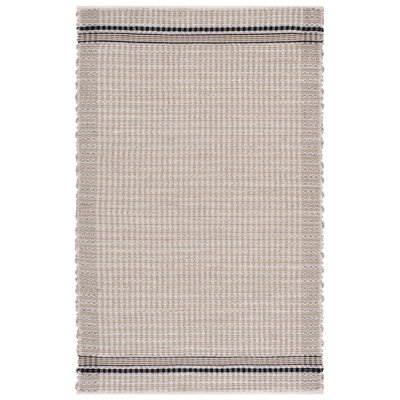 Hand-Woven Striped Cotton Rug