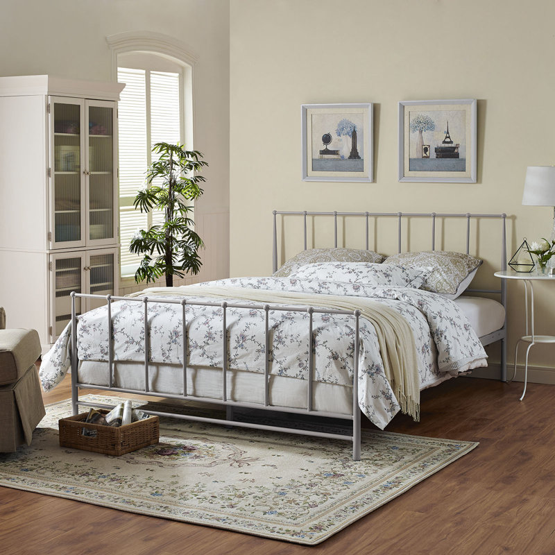 Estate Cottage Platform Bed, Queen, Gray